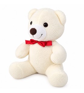 Beyaz Renk Pelüş Ayıcık (22cm)